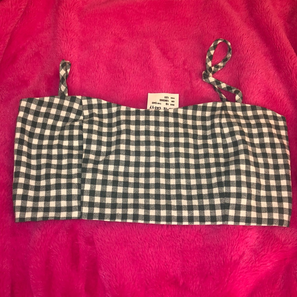 Brandy plaid top